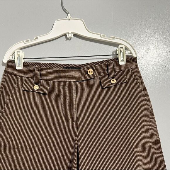 Talbots brown striped shorts, size 10 - Picture 3 of 6
